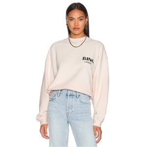 Anine Bing Jaci Sweatshirt -Bing LA wash pink Small